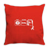 eat sleep climb   2 climbers distressed Throw Pillow