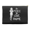 peace love anime Accessory Pouches