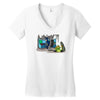 mutant invader Women's V-Neck T-Shirt