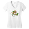 the tree, the raccoon Women's V-Neck T-Shirt