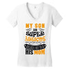 My Son Is Super Awesome His Mom Women's V-Neck T-Shirt