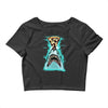 pizza shark graphic Crop Top