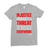 injustice anywhere is a threat Ladies Fitted T-Shirt