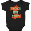 teachers love brains Baby Bodysuit