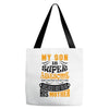 My Son Is Super Awesome His Mother Tote Bags
