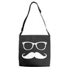mustache glasses nerd Adjustable Strap Totes