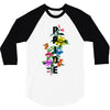 Pride Floral LGBT Colors 3/4 Sleeve Shirt