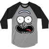 pickle rick face 3/4 Sleeve Shirt