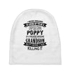 Super Cool Poppy Of A Freaking Awesome Grandson Baby Beanies