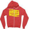 danger danger friend zone funny slogan Zipper Hoodie