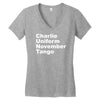charlie uniform november tango Women's V-Neck T-Shirt