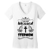 I Am One Blessed Stepmom Women's V-Neck T-Shirt