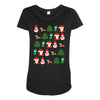 christmas pixel Maternity Scoop Neck T-shirt