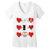 ls lesbian full heart Women's V-Neck T-Shirt