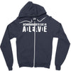 schrodinger's cat is deadalive Zipper Hoodie
