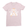 Careful I Already Kicked Cancer Ass Ladies Fitted T-Shirt