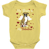 my boxer is my valentine1 Baby Bodysuit