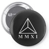 mmxi roman numerals triangle Pin-back button