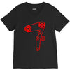 strap of the distribution of the engine V-Neck Tee