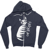 cat stripes Zipper Hoodie