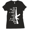funny militaryarmymarines ak47 Ladies Fitted T-Shirt