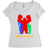 wreck it ralph silhouette Women's Triblend Scoop T-shirt