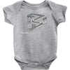 some game involving falling blocks in the style of m.c. escher Baby Onesie