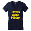grown adult person Women's V-Neck T-Shirt