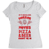 horror movies, pizza and beer Women's Triblend Scoop T-shirt