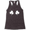 shamrock boobs Racerback Tank