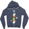mid air disintegrated Zipper Hoodie