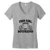 This Girl Loves Her Boyfriend Women's V-Neck T-Shirt