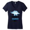 grumpa saurus rex Women's V-Neck T-Shirt