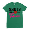 she is my bestie Ladies Fitted T-Shirt