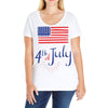 july 4th Ladies Curvy T-Shirt