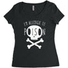 allergic to poison Women's Triblend Scoop T-shirt
