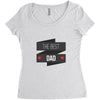 THE BEST DAD Women's Triblend Scoop T-shirt