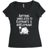 anything unrelated to elephants is irrelephant Women's Triblend Scoop T-shirt