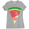 watermelon and beach Ladies Fitted T-Shirt