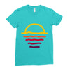sunset line Ladies Fitted T-Shirt