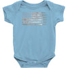 Vintage Usa Flag Baby Onesie