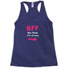 she thinks i'm crazy Racerback Tank