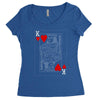 king of hearts playing card Women's Triblend Scoop T-shirt