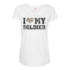 i love my soldier hunter camouflage Maternity Scoop Neck T-shirt
