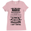 I Am A March Women Ladies Fitted T-Shirt