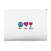 peace love wine Accessory Pouches