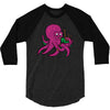 purple octopus playing the bagpipes 3/4 Sleeve Shirt