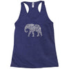 elephant filled pattern cool Racerback Tank