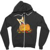 corgi pumpkin Zipper Hoodie