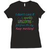 marching band i dont care if sparkly unicorns Ladies Fitted T-Shirt